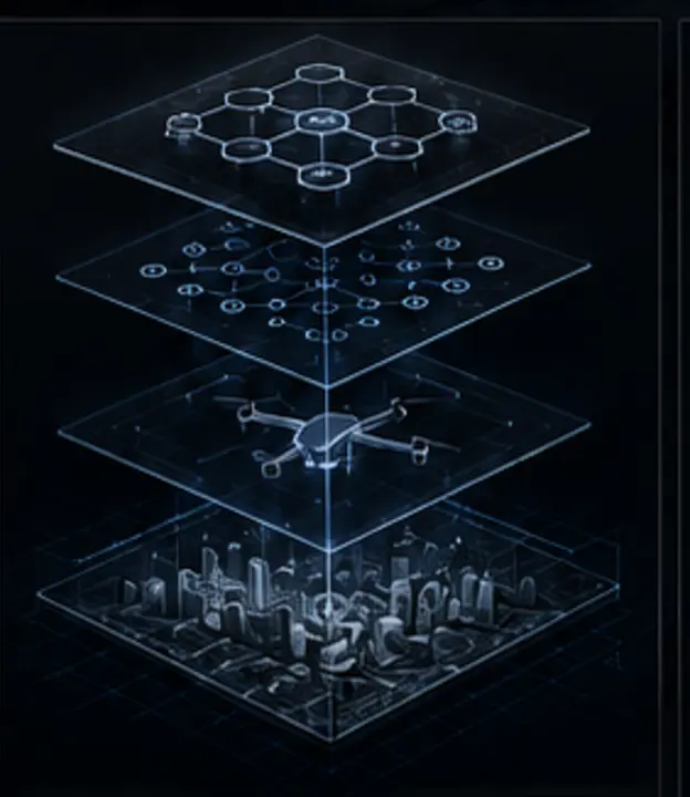 Layered tactical simulation engine diagram